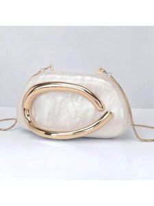 Milky Way Acrylic Clutch Purse For Women Marbling Evening Wedding Handbags Acrylic Shell Box Purses For Party Prom Cocktail