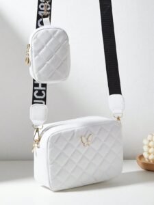Women's Butterfly Shoulder Bag, Quilted Crossbody Purse, Small Wallet