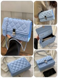 Fashionable Solid Color Quilted Square Chain Shoulder Bag, Multifunctional Evening Handbag, Lightweight New Handbag Wallet, Suitable For Daily Commute Crossbody, Ideal For Office Workers And Students, Casual Coin Purse