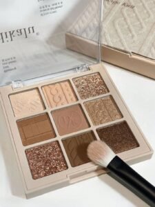 Eyeshadow Palette, 1Pc 9-Color Makeup Eyeshadow Palette Matte & Shimmer Long-Lasting Eye Shadow