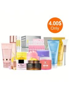 Only 4.00$ Affordable Korean Skincare Collection, Carefully Curated Selection Of Over Ten Facial And Body Care Products,Includes Facial Cleanser, Serum, Toner, Moisturiser, Foundation, And Body Lotion, Offering Exceptional Value For Money To Deliver The Finest Skincare Experience, Perfect For Personal Use Or As A Gift For Your Loved Ones.