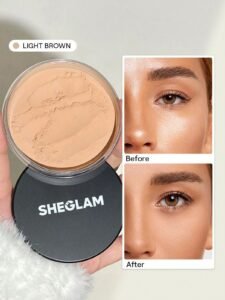 SHEGLAM Baked Glow Setting Powder-Light Brown Oil Control Loose Setting Powder Translucent Pore-Less Flawless Smooths Fine Lines Glowy Powder Brand Beauty Makeup Face Paint Cosmetic For Women Girls Perfect For Winter Spring Ideal For Y2K Fancy Fashion Suitable For Birthday Gift Party Ready Best Color