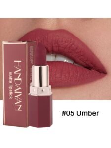 HANDAIYAN 6-Sided Matte Moisturizing Lipstick, Velvet Makeup Effect, Single Piece, Long-Lasting Color, Fashionable Luxury Lipstick, Suitable For Halloween, Christmas, Holidays, Parties And Daily Makeup, Holiday Travel Essential Cosmetics, Net Weight: 3.5g