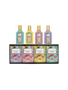 Gucci 4 Pcs Mini Set Unisex (Flora GG EDP 5ml+Flora EDP 5ml+Jasmine EDP 5ml+Magnolia EDP 5ml) EDP Perfume Perfumes, Gift Box, Kits 0.17oz/5ml*4 Floral, Fresh, Modern Girlfriend Wife Mother Friend Boyfriend Husband Father Brother Birthday Graduation Party Travel Camping Outdoors School Campus Trip Festivals Anniversary Office Winter Christmas Special Occasions, Party