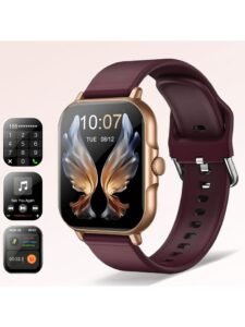 1pc Fashionable Sports Smart Watch With Silicone Strap, Multi-Language Support, Wireless Calling, Notification Alert, 1.83" Large Display, Weather Forecast, Fitness Tracker, Multiple Sports Modes, Music Player, Step & Calorie Counter, Remote Camera, USB Charging Compatible With Android & IOS - 240P TFT Display, 180mAh Lithium-Ion Battery, Suitable As Holiday Gift For Men & Women