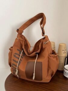 New Arrival Spring/Summer Solid Color Nylon 5-Pointed Star Decor Large Capacity Tote Bag, Women's Shoulder & Crossbody Bag For Students, Literary School Bag & Bookbag For Women Or Students, School Bag, School Handbag, School Tote Bag, School Bookbag, Back To School Bags, Waterproof, Lightweight, Portable, Foldable, Classic Casual, Suitable For Teen Girls Women College Students, Perfect For Back To School, First Day Of School, Concert, New Fashionable Big Bags For Women , Office Bag