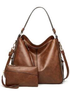 2pcs Lightweight, Portable, Large Capacity Casual, Fashion, Vintage 2pcs Front Zipper Tote Bag, Women's Artificial Leather Shoulder Bag Simple Large Classic Bag With Removable-Strap, Best Work Bag For Women, , College Students, Rookies & White-Collar Workers For Girls, Women, College Students, Rookies & White-Collar Workers For Autumn & Winter, Warm Winter, For Fall, Winter Essential, For Work, Office, Commute, Outdoors