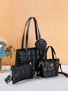 Women's 4-Piece Handbag Set - Fashion Essential! Shoulder Crossbody Tote Mini Combo Bag, Handheld & Crossbody Versatile, Stylish & Spacious, Suitable For Various Occasions, Hot Selling Cross-Border