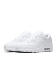 The Nike Air Max 90 Men Sneakers Uphold Iconic Athletic Heritage With A Waffle Sole, Stitched Overlays, Classic TPU, And Plush Max Air Cushioning For All-Day Wear. Finished In A Sleek All-Black Colorway For Versatile Gym, Running, And Street-Ready Style.
