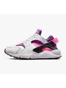Nike , W, Air Huarache, DH4439-109, (WHITE/BLACK-HYPER PINK-VIVID PURPLE) 5