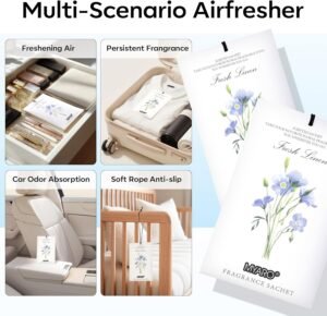 12-Pack Fresh Linen Scented Sachets – Long-Lasting Closet & Drawer Fragrance