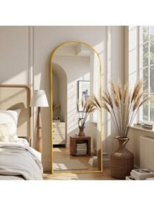 57"×19" Arched Full Length Floor Mirror | Freestanding & Wall Mounted Full Body Mirror | Bedroom & Living Room Home Decor