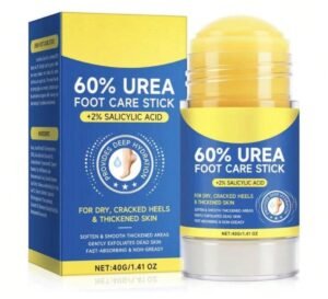 60% Urea Foot Care Stick | With 2% Salicylic Acid | Intensive Moisturizer for Dry, Cracked Feet, Callus Removal & Skin Softening | For Feet, Hands, Knees & Elbows
