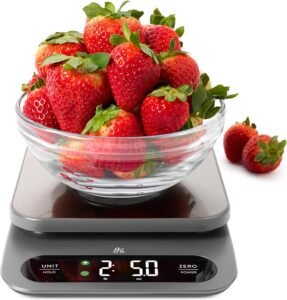 Greater Goods Digital Kitchen Food Scale 10kg/22lb | High Precision 1g Baking Scale with Stainless Steel Platform & LCD Display | Ideal for Cooking, Baking & Meal Prep