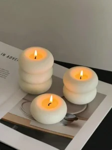 Handmade Donut Candles – Decorative Scented Shaped Candle Set for Home Decor, Gifts & Photography Props (1/2/3pcs)