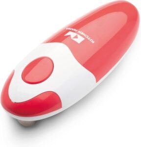 Kitchen Mama Automatic Electric Can Opener – Hands-Free Convenience (Red)