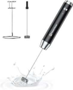 Maestri House Rechargeable LunaFro Handheld Milk Frother – Sleek, Waterproof & Cordless