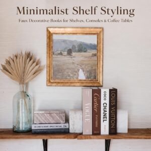 Modern Luxe Decorative Faux Book Set (4-Piece) – Chic Shelf & Table Decor