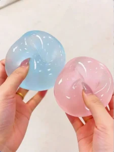 Slow Rebound Squishy Round Toy – Transparent Soft Stress Relief Desk Decor for Home, Office & Gift