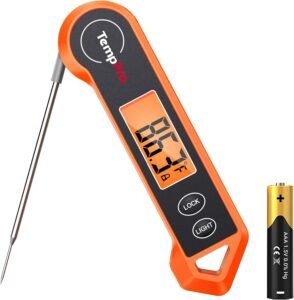 TempPro TP19H Digital Meat Thermometer – Instant Read Cooking Thermometer (BBQ, Grill, Oil, Candy)