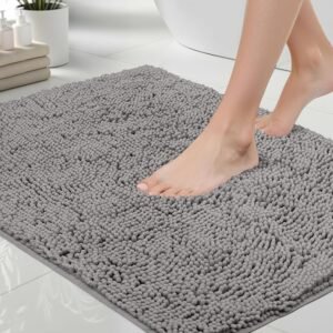 Ultra-Soft Absorbent Chenille Bath Mat – Premium Non-Slip Bathroom Rug (24" x 17")