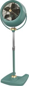 Vornado VFAN Sr. Vintage Pedestal Fan | Retro Metal Air Circulator with Adjustable Height | Green